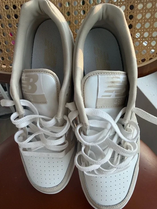 New Balance 480 Sneakers in White and Tan- Like New - Picture 5 of 5